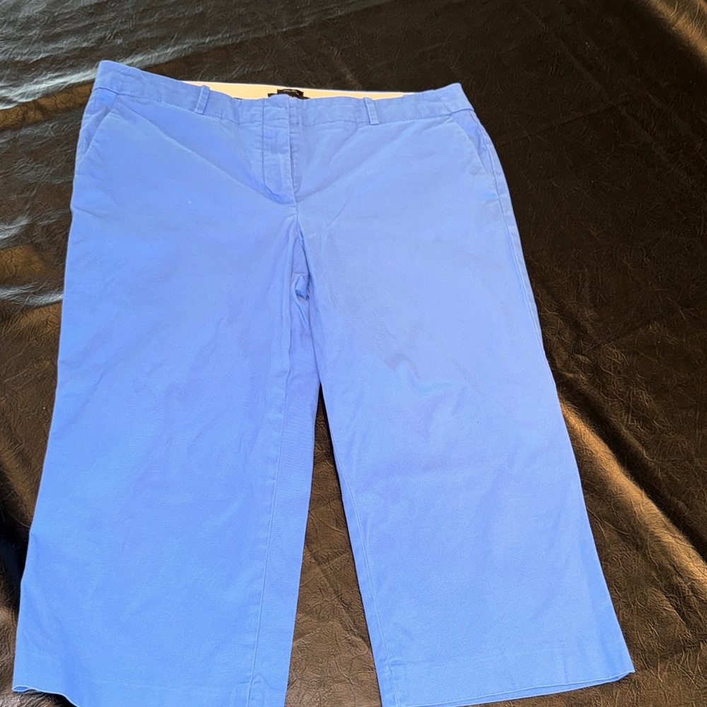 Talbots Chelsea Cropped Blue Pants, size 14P, FUC